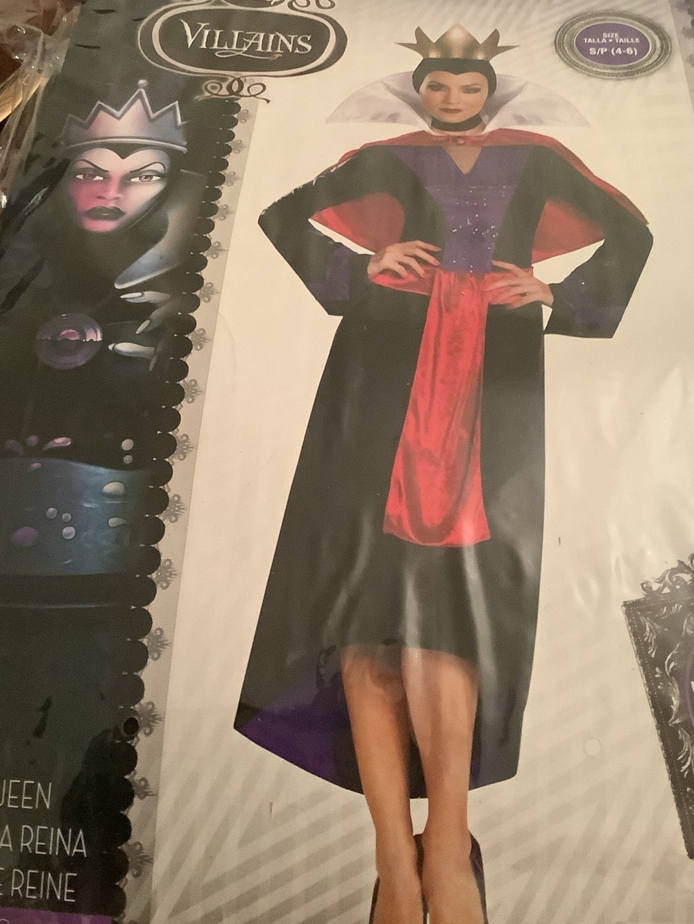 Evil Queen woman’s Costume - Black, Purple & Red sz small